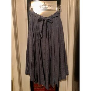 Blue Free People skirt with optional belt